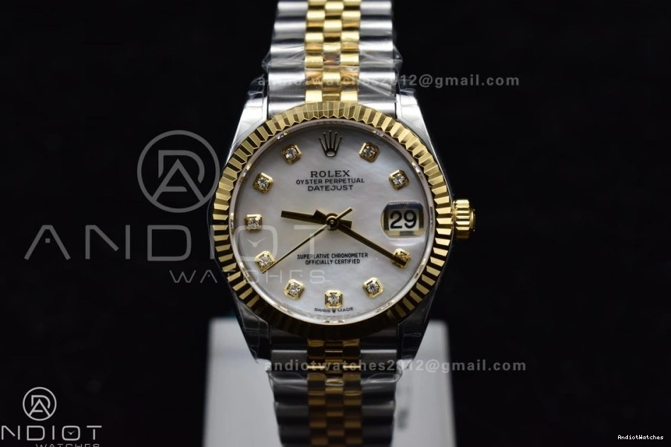 Dial GSF Diamond 542 Bracelet 316L YG MOP 278271 Ladies President 31 DateJust Steel On Colorful 0515